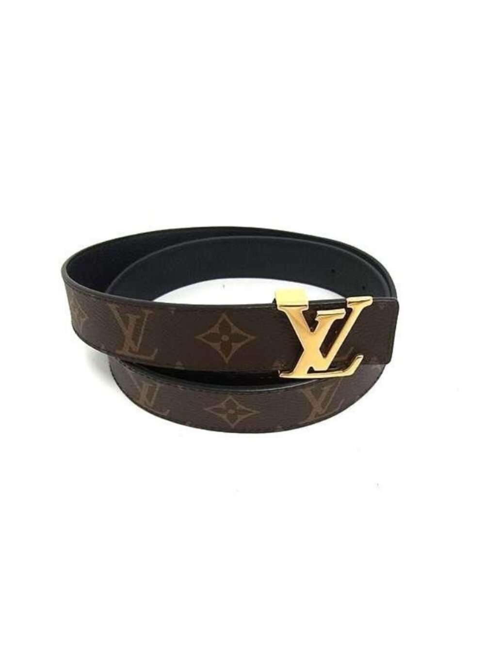 Louis Vuitton Belt Ceinture LV Initial 30 Brown Black Leather Reversible